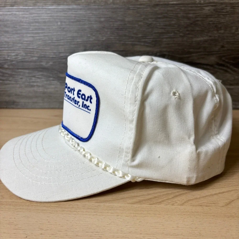 Vintage Port East Transfer Inc Hat Cap Snap Back White Trucker Adjustable‎